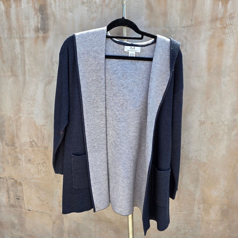 M Magaschoni Open Knit Cardigan With Hood